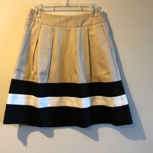 A-line khakis skirt